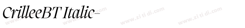 CrilleeBT Italic字体转换